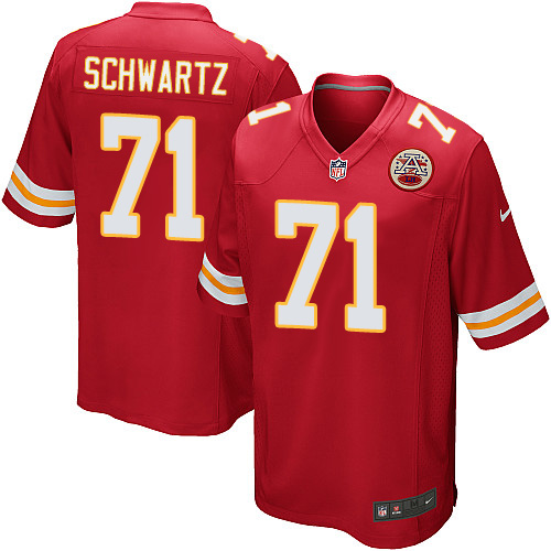 Men's Nike Kansas City Chiefs #71 Mitchell Schwartz Game Red Team Color NFL Jersey