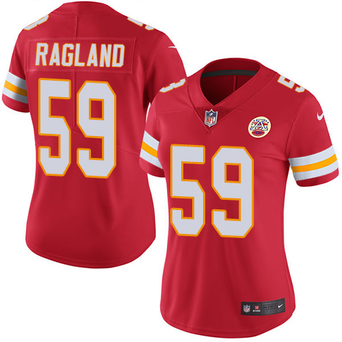 Women's Nike Kansas City Chiefs #59 Reggie Ragland Red Team Color Vapor Untouchable Limited Player NFL Jersey