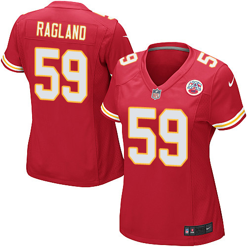 Women's Nike Kansas City Chiefs #59 Reggie Ragland Game Red Team Color NFL Jersey