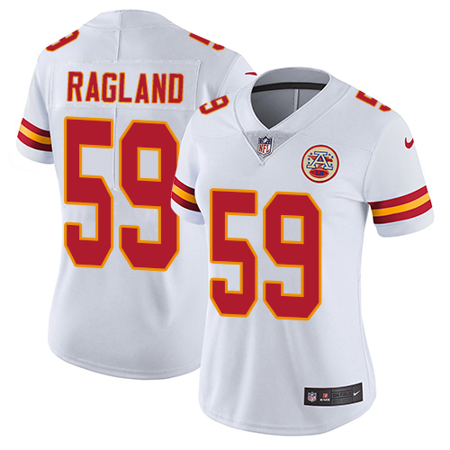 Women's Nike Kansas City Chiefs #59 Reggie Ragland White Vapor Untouchable Limited Player NFL Jersey