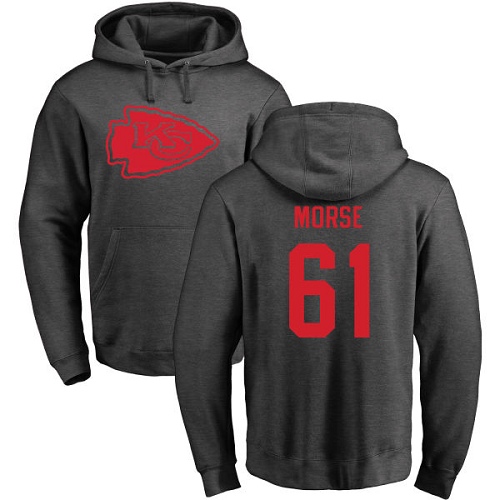 NFL Nike Kansas City Chiefs #61 Mitch Morse Ash One Color Pullover Hoodie