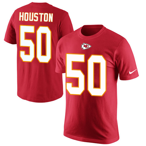 NFL Men's Nike Kansas City Chiefs #50 Justin Houston Red Rush Pride Name & Number T-Shirt