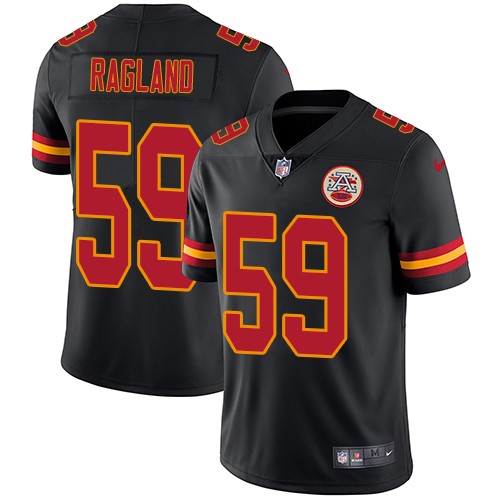 Youth Nike Kansas City Chiefs #59 Reggie Ragland Limited Black Rush Vapor Untouchable NFL Jersey