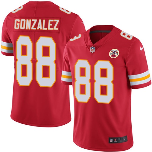 Men's Nike Kansas City Chiefs #88 Tony Gonzalez Red Team Color Vapor Untouchable Limited Player NFL Jersey