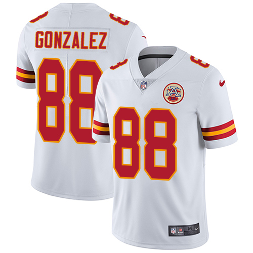 Youth Nike Kansas City Chiefs #88 Tony Gonzalez White Vapor Untouchable Limited Player NFL Jersey