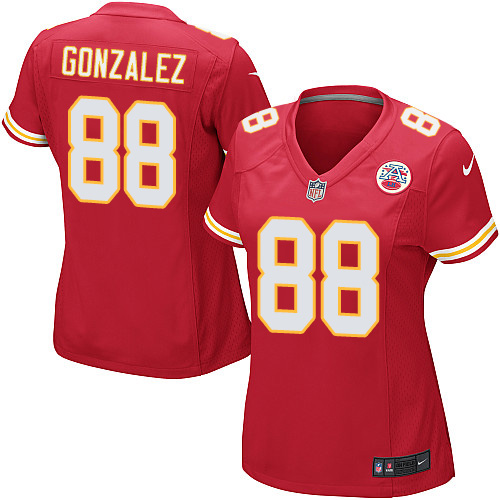 Women's Nike Kansas City Chiefs #88 Tony Gonzalez Game Red Team Color NFL Jersey