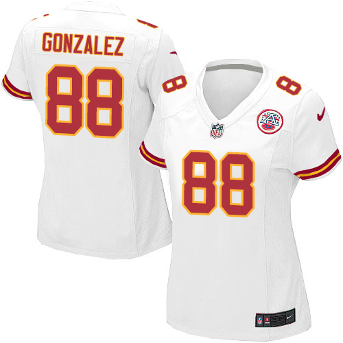 Women's Nike Kansas City Chiefs #88 Tony Gonzalez Game White NFL Jersey