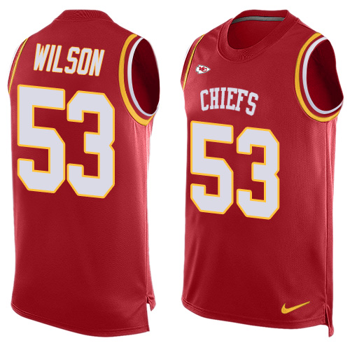 Men's Nike Kansas City Chiefs #53 Ramik Wilson Limited Red Player Name & Number Tank Top NFL Jersey
