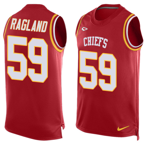 Men's Nike Kansas City Chiefs #59 Reggie Ragland Limited Red Player Name & Number Tank Top NFL Jersey