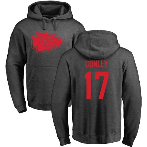 NFL Nike Kansas City Chiefs #17 Chris Conley Ash One Color Pullover Hoodie