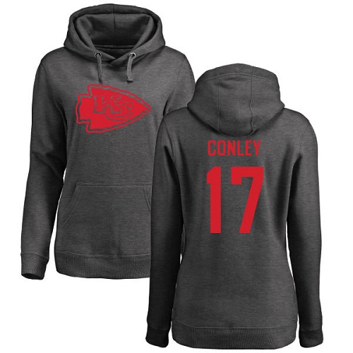 NFL Women's Nike Kansas City Chiefs #17 Chris Conley Ash One Color Pullover Hoodie