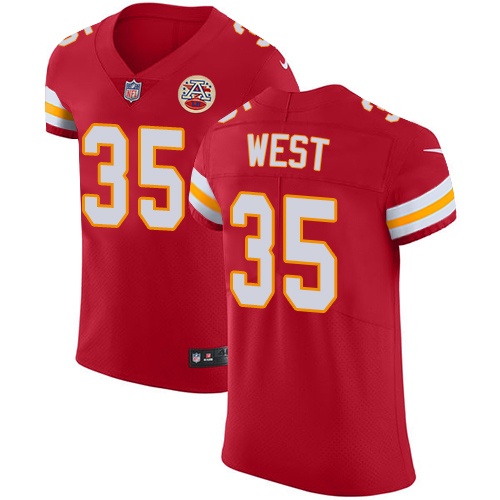 Men's Nike Kansas City Chiefs #35 Charcandrick West Red Team Color Vapor Untouchable Elite Player NFL Jersey
