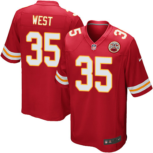 Men's Nike Kansas City Chiefs #35 Charcandrick West Game Red Team Color NFL Jersey