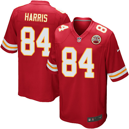 Men's Nike Kansas City Chiefs #84 Demetrius Harris Game Red Team Color NFL Jersey