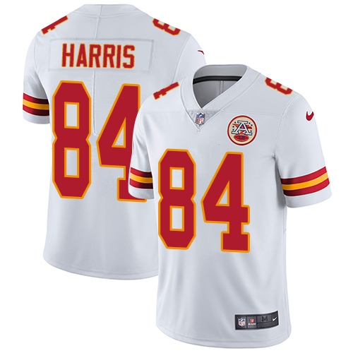 Men's Nike Kansas City Chiefs #84 Demetrius Harris White Vapor Untouchable Limited Player NFL Jersey