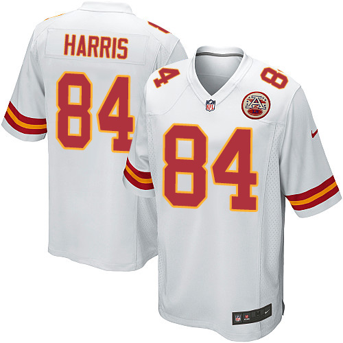 Men's Nike Kansas City Chiefs #84 Demetrius Harris Game White NFL Jersey