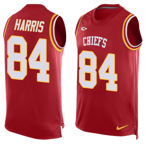 Men's Nike Kansas City Chiefs #84 Demetrius Harris Limited Red Player Name & Number Tank Top NFL Jersey