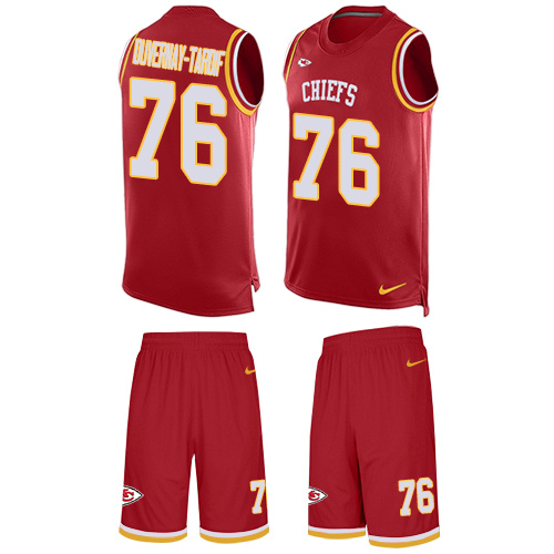Men's Nike Kansas City Chiefs #76 Laurent Duvernay-Tardif Limited Red Tank Top Suit NFL Jersey