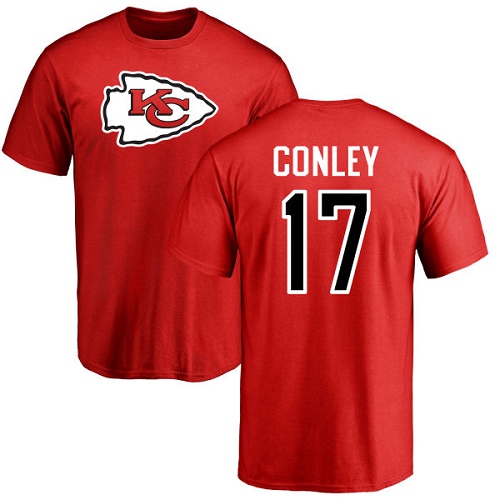 NFL Nike Kansas City Chiefs #17 Chris Conley Red Name & Number Logo T-Shirt