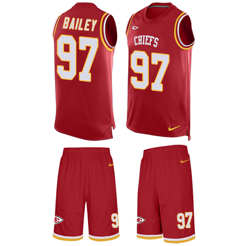 Men's Nike Kansas City Chiefs #97 Allen Bailey Limited Red Tank Top Suit NFL Jersey