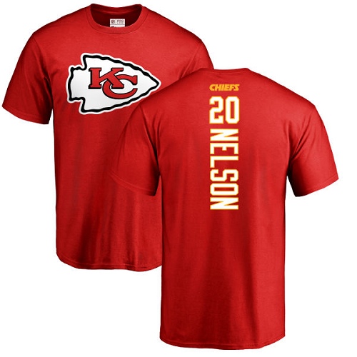 NFL Nike Kansas City Chiefs #20 Steven Nelson Red Backer T-Shirt