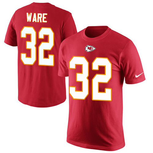 NFL Men's Nike Kansas City Chiefs #32 Spencer Ware Red Rush Pride Name & Number T-Shirt