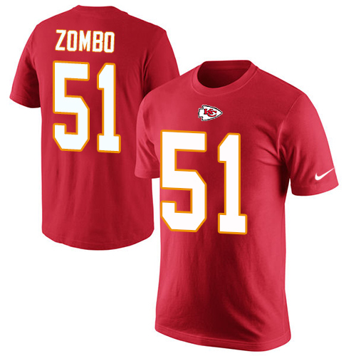 NFL Men's Nike Kansas City Chiefs #51 Frank Zombo Red Rush Pride Name & Number T-Shirt
