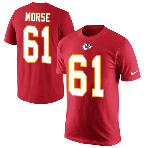 NFL Men's Nike Kansas City Chiefs #61 Mitch Morse Red Rush Pride Name & Number T-Shirt
