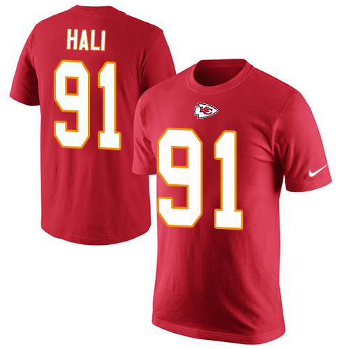 NFL Men's Nike Kansas City Chiefs #91 Tamba Hali Red Rush Pride Name & Number T-Shirt