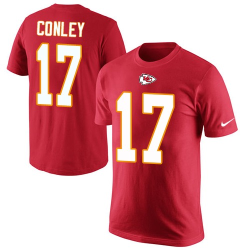 NFL Men's Nike Kansas City Chiefs #17 Chris Conley Red Rush Pride Name & Number T-Shirt