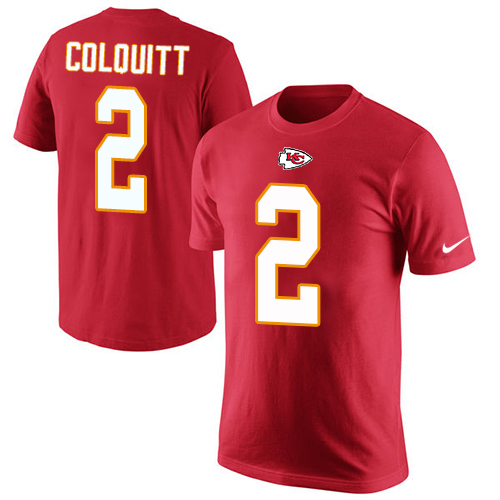 NFL Men's Nike Kansas City Chiefs #2 Dustin Colquitt Red Rush Pride Name & Number T-Shirt