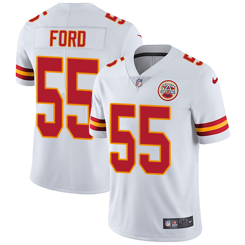 Youth Nike Kansas City Chiefs #55 Dee Ford White Vapor Untouchable Limited Player NFL Jersey