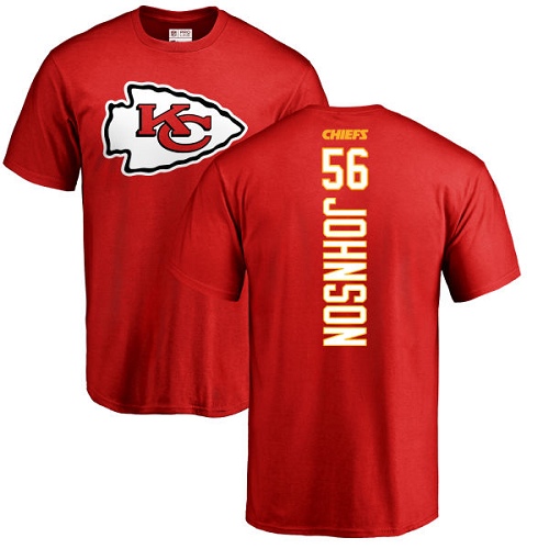 NFL Nike Kansas City Chiefs #56 Derrick Johnson Red Backer T-Shirt