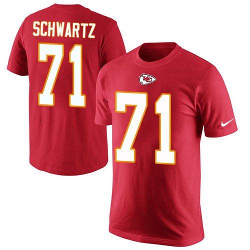 NFL Men's Nike Kansas City Chiefs #71 Mitchell Schwartz Red Rush Pride Name & Number T-Shirt