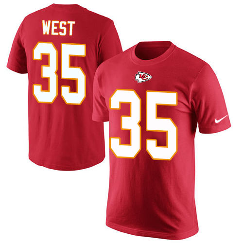 NFL Men's Nike Kansas City Chiefs #35 Charcandrick West Red Rush Pride Name & Number T-Shirt