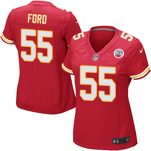 Women's Nike Kansas City Chiefs #55 Dee Ford Game Red Team Color NFL Jersey