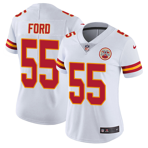 Women's Nike Kansas City Chiefs #55 Dee Ford White Vapor Untouchable Limited Player NFL Jersey