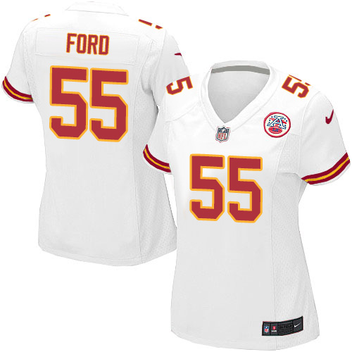 Women's Nike Kansas City Chiefs #55 Dee Ford Game White NFL Jersey