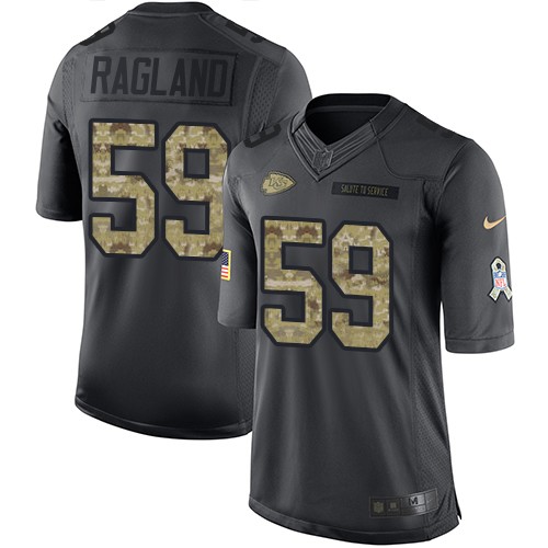 Youth Nike Kansas City Chiefs #59 Reggie Ragland Limited Black 2016 Salute to Service NFL Jersey