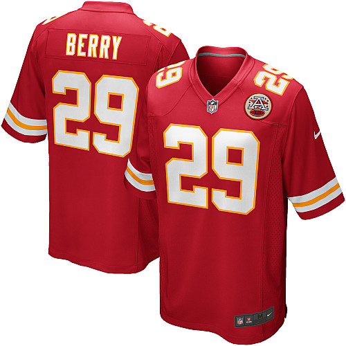 Men's Nike Kansas City Chiefs #29 Eric Berry Game Red Team Color NFL Jersey