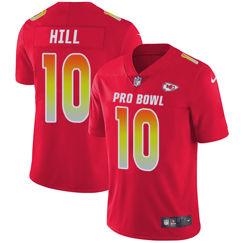 Men's Nike Kansas City Chiefs #10 Tyreek Hill Limited Red 2018 Pro Bowl NFL Jersey