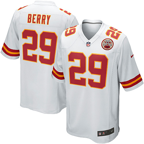 Men's Nike Kansas City Chiefs #29 Eric Berry Game White NFL Jersey