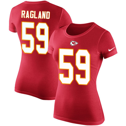 NFL Women's Nike Kansas City Chiefs #59 Reggie Ragland Red Rush Pride Name & Number T-Shirt