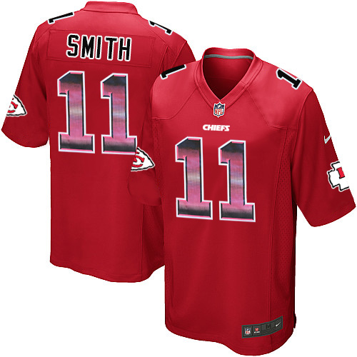 Men's Nike Kansas City Chiefs #11 Alex Smith Limited Red Strobe NFL Jersey