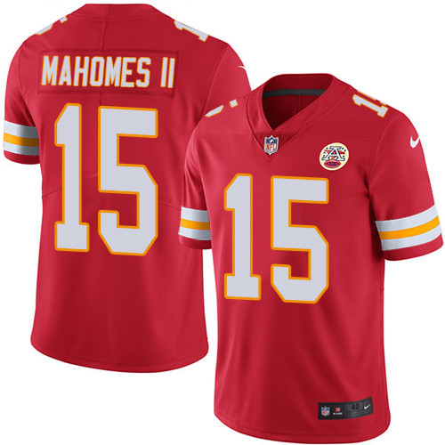 Men's Nike Kansas City Chiefs #15 Patrick Mahomes II Red Team Color Vapor Untouchable Limited Player NFL Jersey