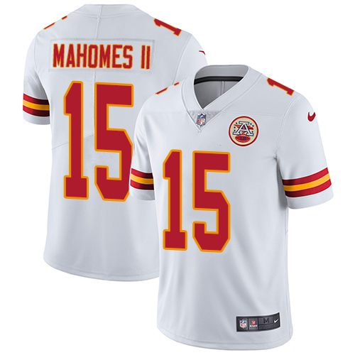 Youth Nike Kansas City Chiefs #15 Patrick Mahomes II White Vapor Untouchable Limited Player NFL Jersey