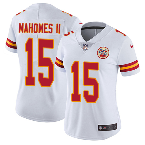 Women's Nike Kansas City Chiefs #15 Patrick Mahomes II White Vapor Untouchable Limited Player NFL Jersey