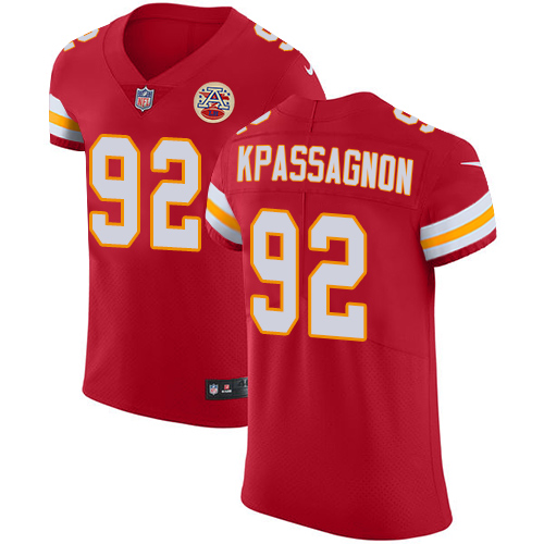 Men's Nike Kansas City Chiefs #92 Tanoh Kpassagnon Red Team Color Vapor Untouchable Elite Player NFL Jersey
