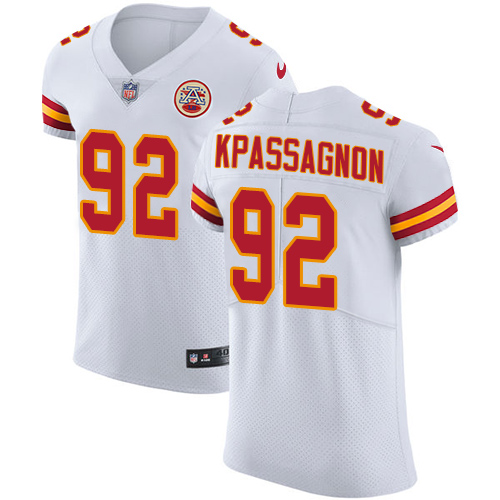 Men's Nike Kansas City Chiefs #92 Tanoh Kpassagnon White Vapor Untouchable Elite Player NFL Jersey