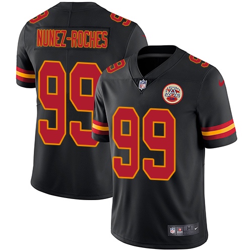 Men's Nike Kansas City Chiefs #99 Rakeem Nunez-Roches Limited Black Rush Vapor Untouchable NFL Jersey
